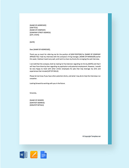 10+ Thank You Letter to Recruiter - PDF, DOC