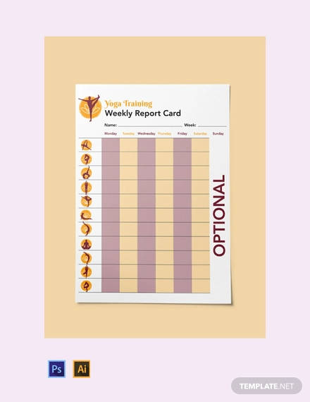 training-report-card-template