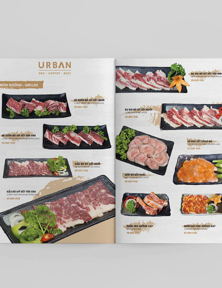 urban bbq food menu sample