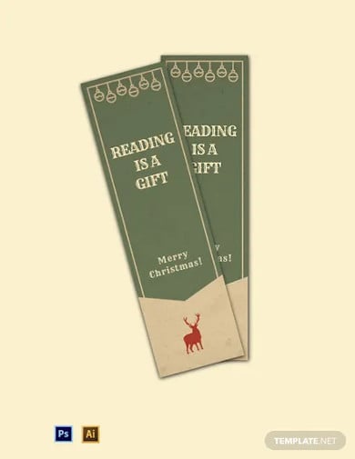 vintage christmas bookmark template