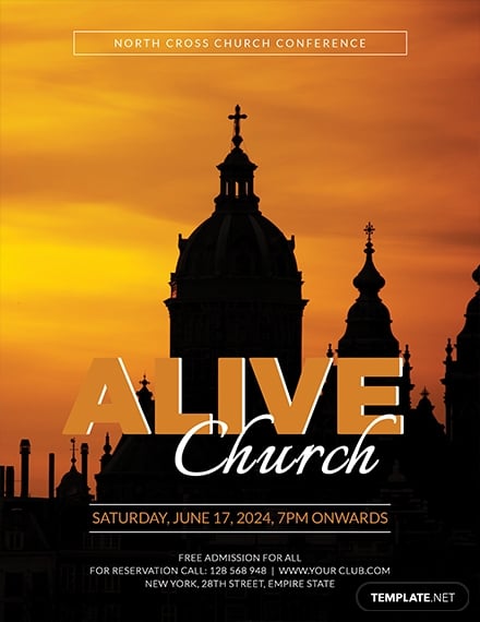 alive church conference flyer example