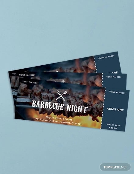 barbecue ticket template
