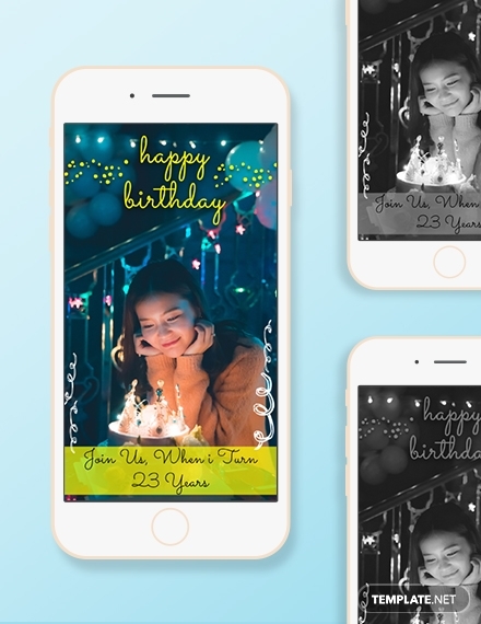 birthday snapchat geofilters template