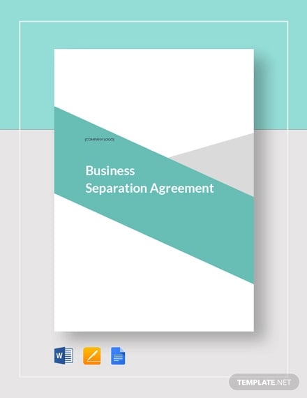 business separation agreement template
