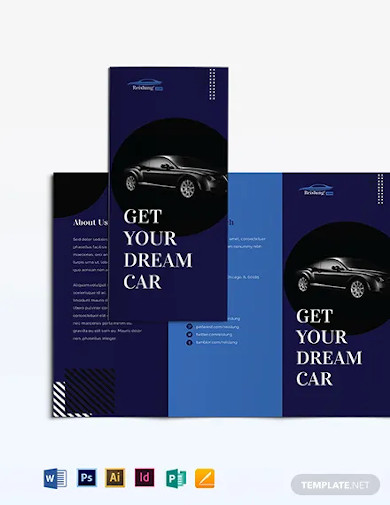 car sale brochure template