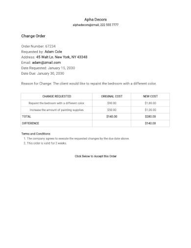 change order template