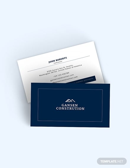 construction business card template