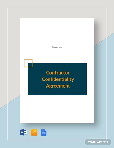 contractor confidentiality agreement template