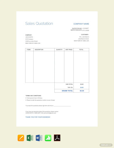 Free 33+ Quotation Templates In Excel