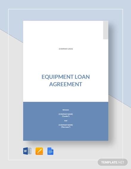 6 Equipment Loan Agreement Templates PDF Word