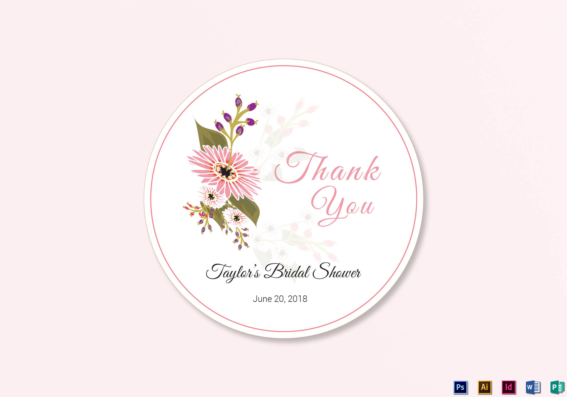 floral wedding label template