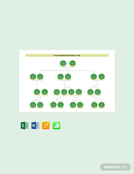 four generation family tree template