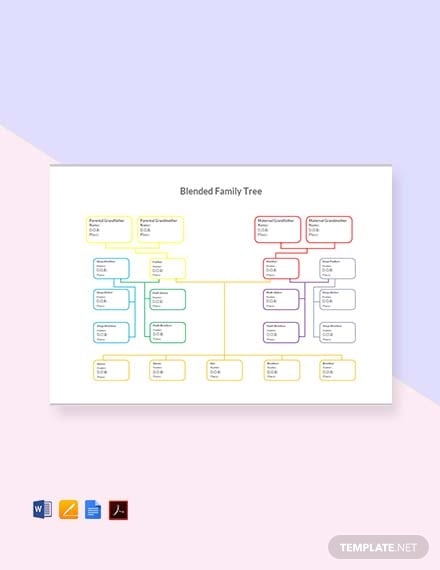 free blended family tree template