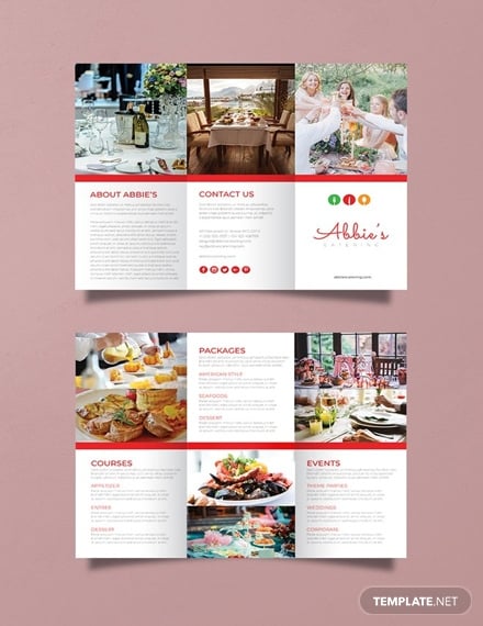 free catering brochure template 1x