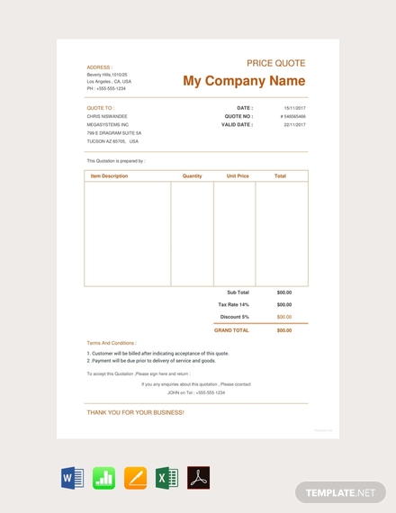 free ecommerce website quotation template 440x570