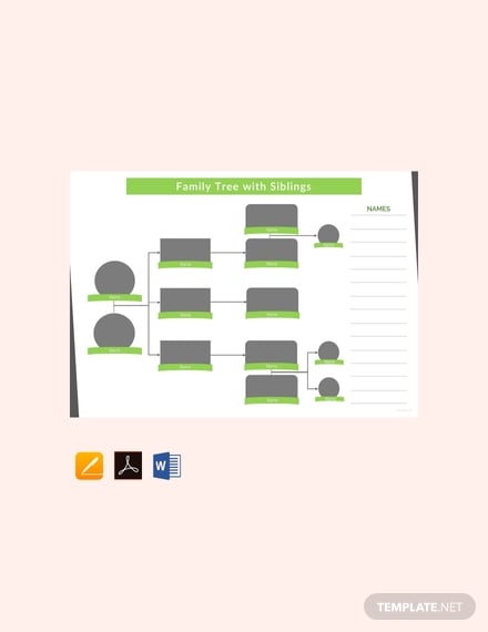 free family tree template with siblings