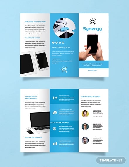 free product brochure template 2x