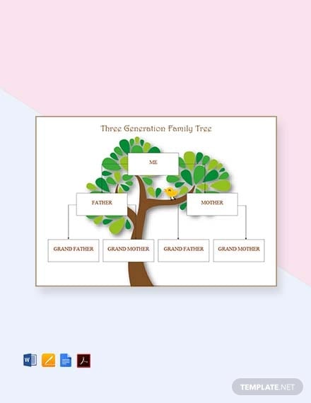 free three generation family tree template