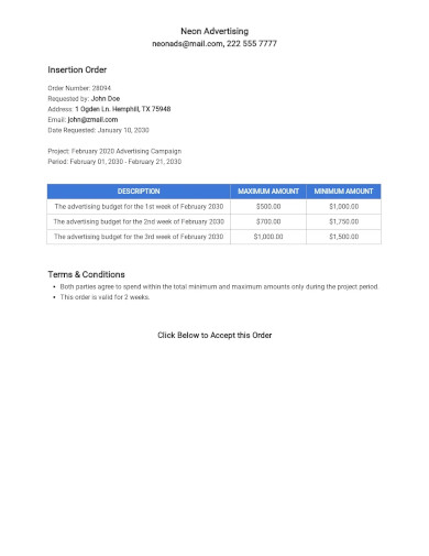 insertion order template