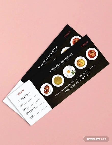 meal ticket template