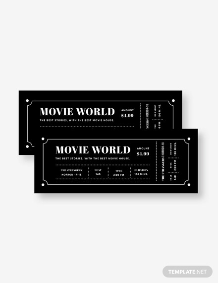 Movie Ticket Invitation Template Free Download