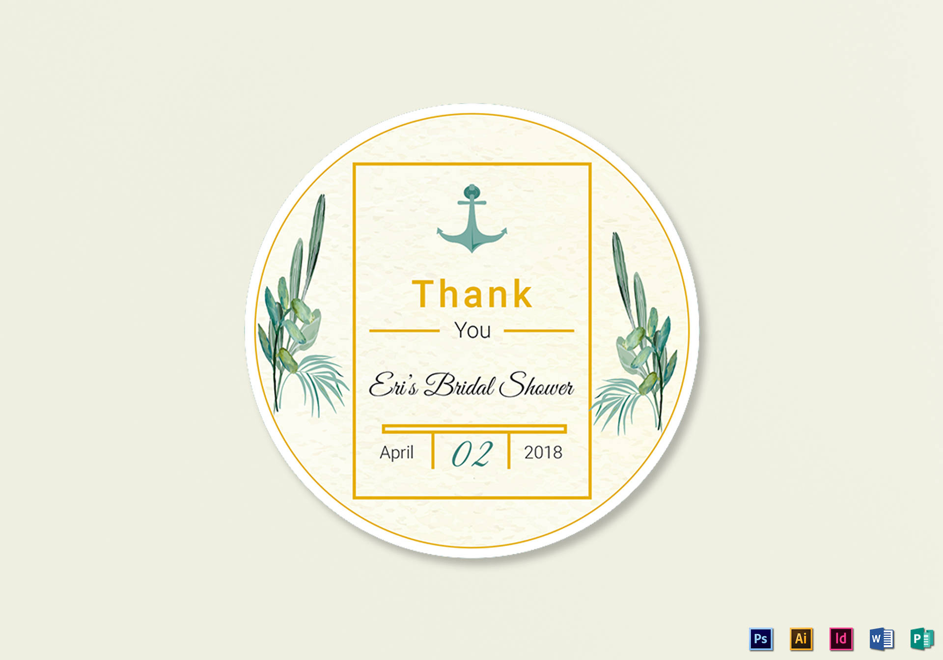 nautical wedding label example