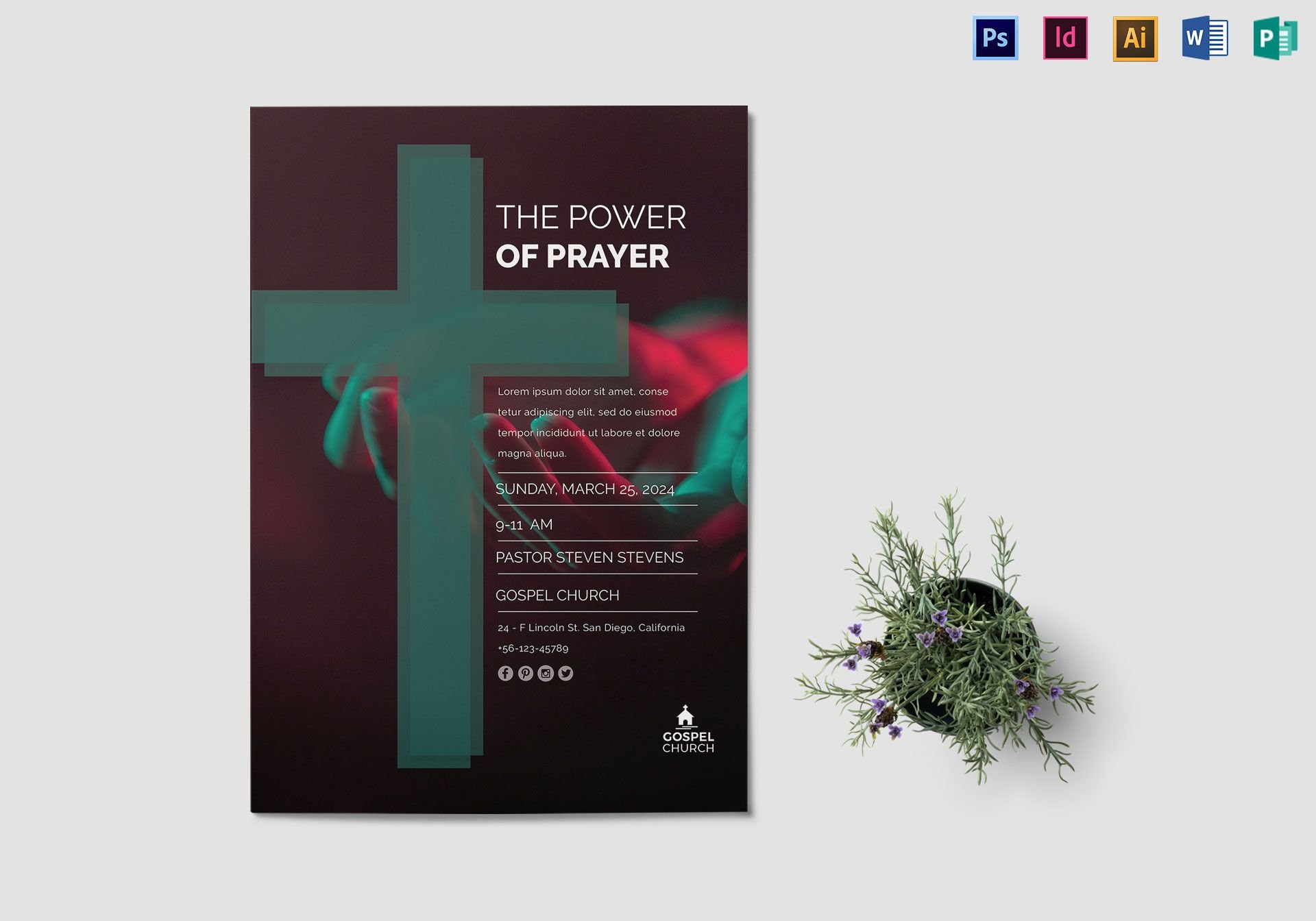 power of prayer church flyer sample