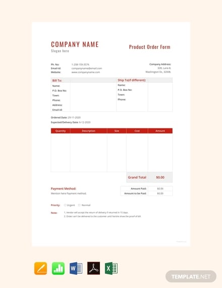 product-order-form-template