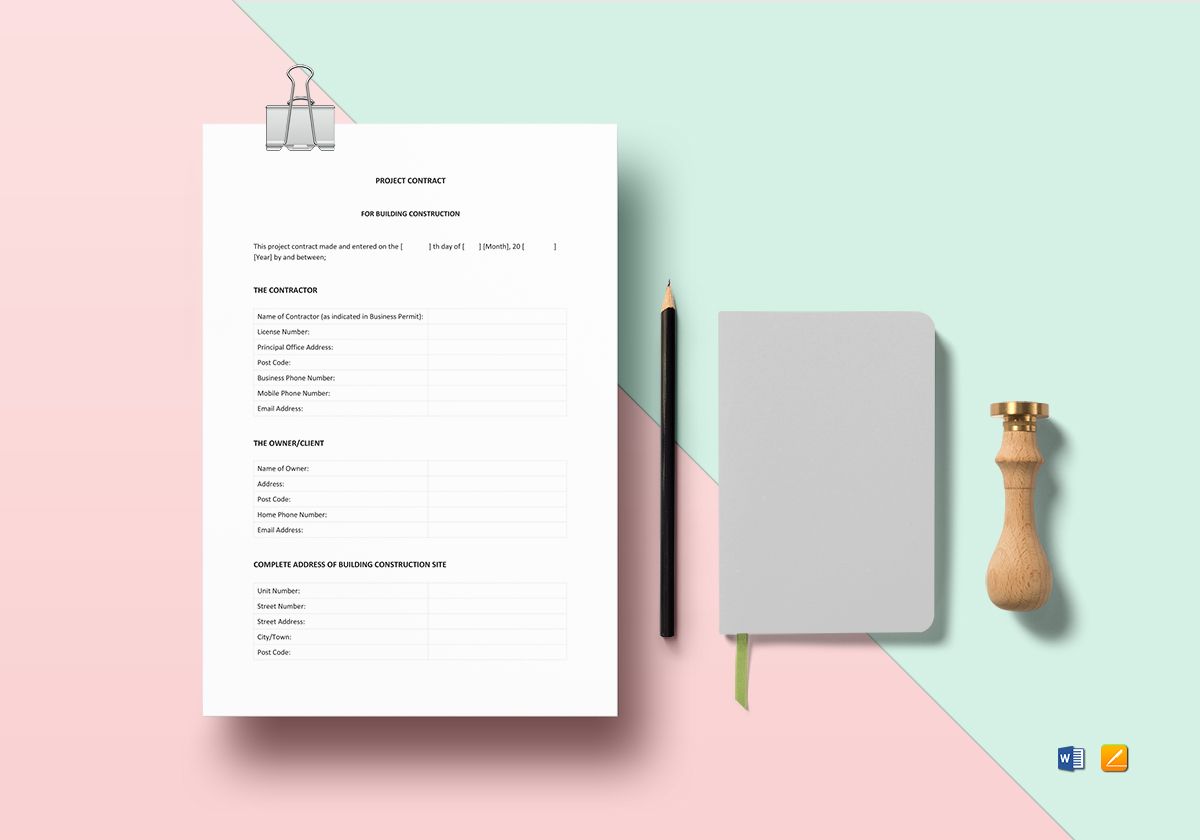project contract mockup