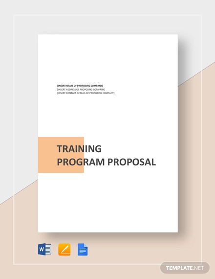 9+ Training Project Proposal Templates - Word, PDF, Apple Pages, Google