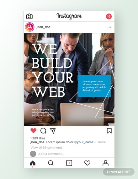 web-design-instagram-ad-template