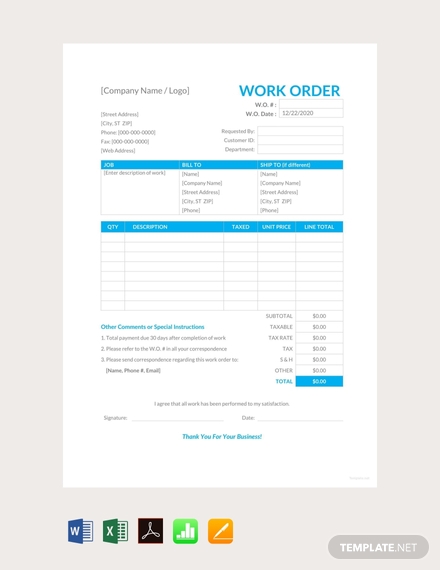 15+ Order Templates in Google Docs