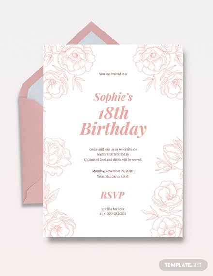 th birthday invitation template
