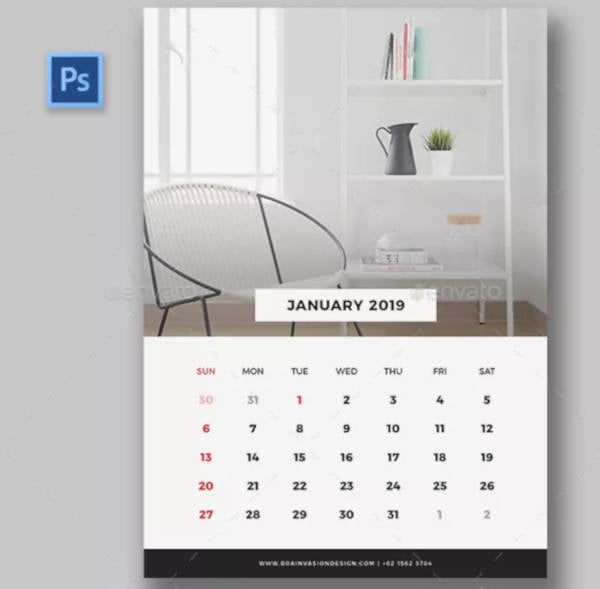 2019-psd-calendar-template