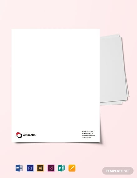 advertising consultant letterhead template