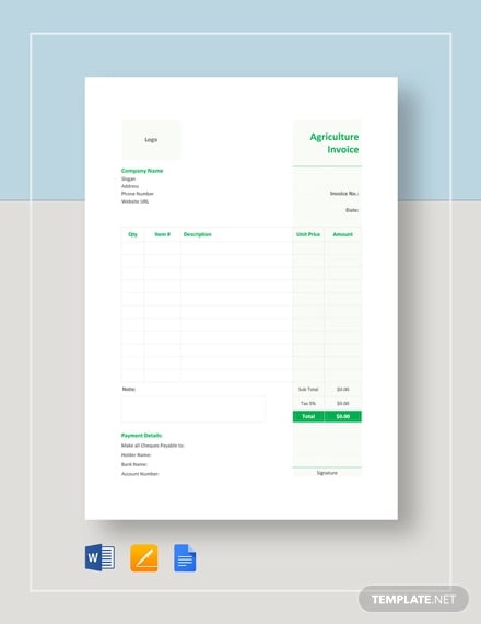 agriculture-invoice-template