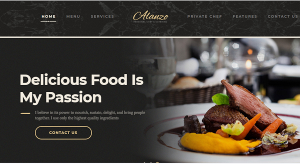 alanzo restaurant and catering wordpress theme