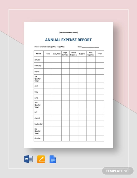 Yearly Expense Report Template from images.template.net