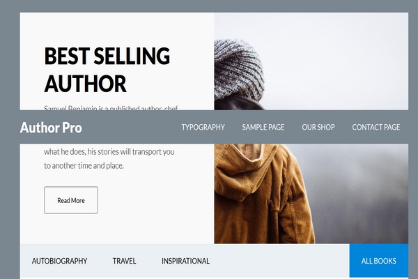 author pro theme clean grid wordpress theme