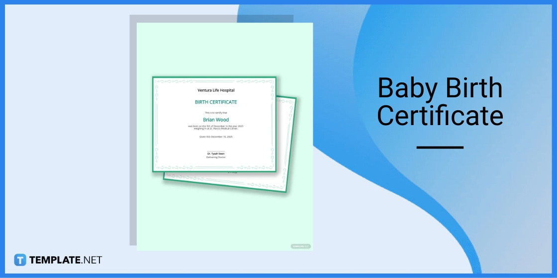 baby birth certificate template