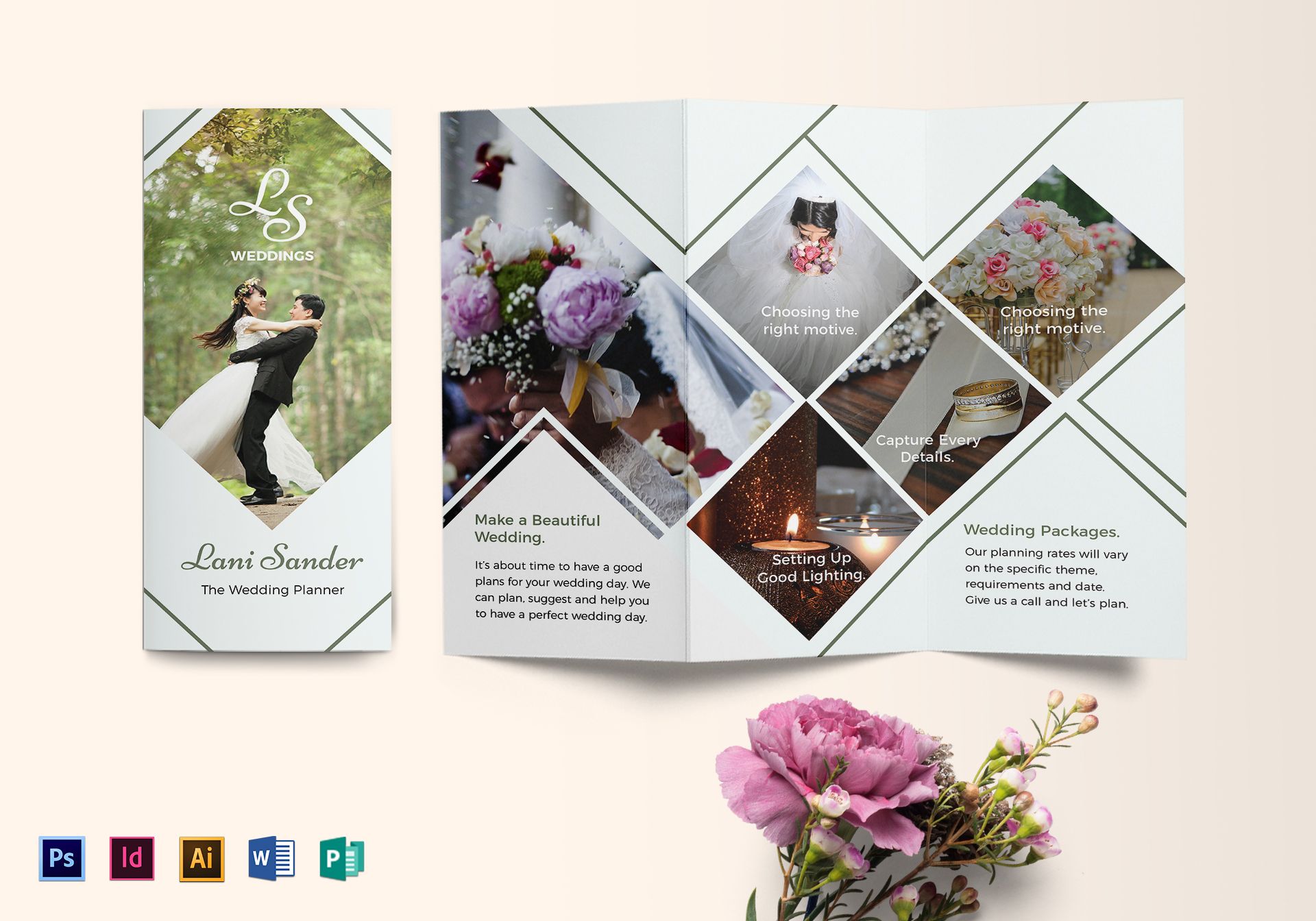 9 Tri Fold Wedding Brochure Templates