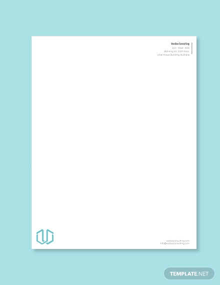 business consultant letterhead template