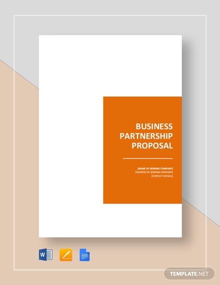 business partnership proposal template