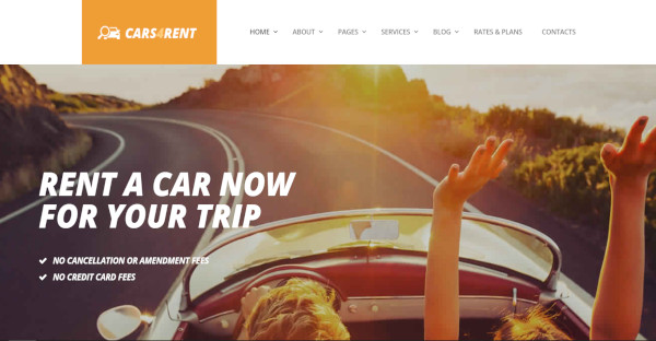 cars4rent wordpress theme for taxi service 