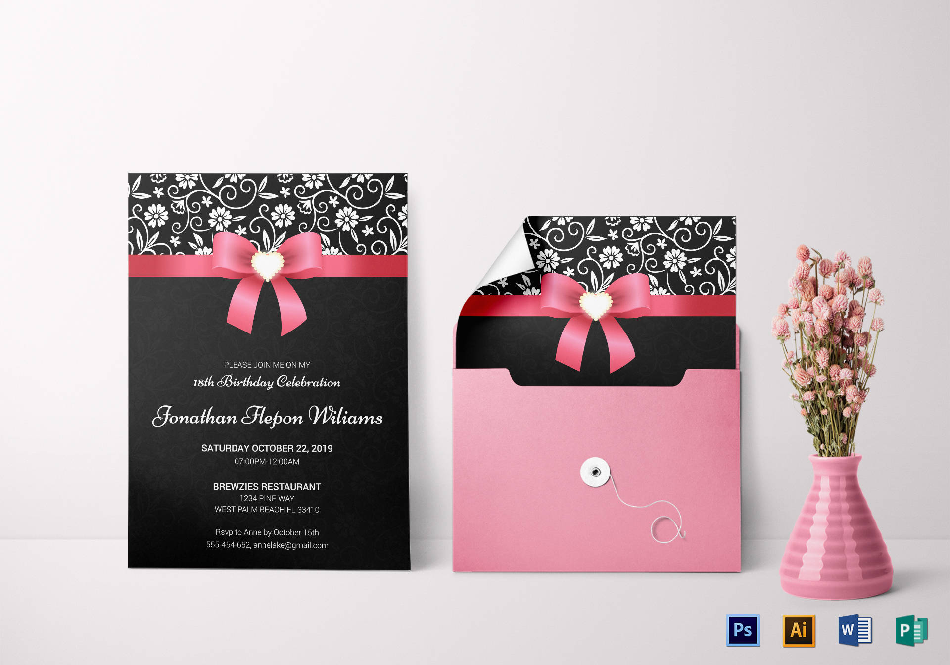 10 Classic Debut Invitation Card Templates