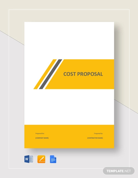 Cost Proposal Template - 15+ Free Word, Excel, PDF Format Download