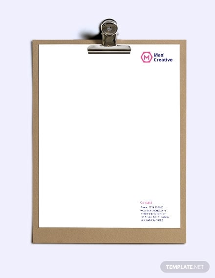 creative agency letterhead template