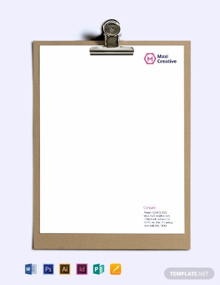 creative agency letterhead template