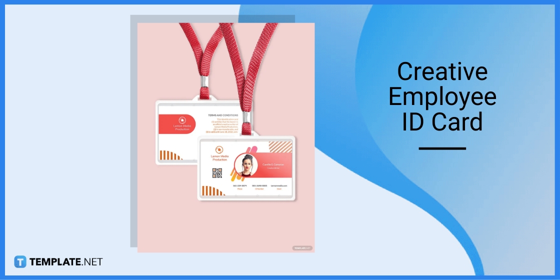 creative employee id card template