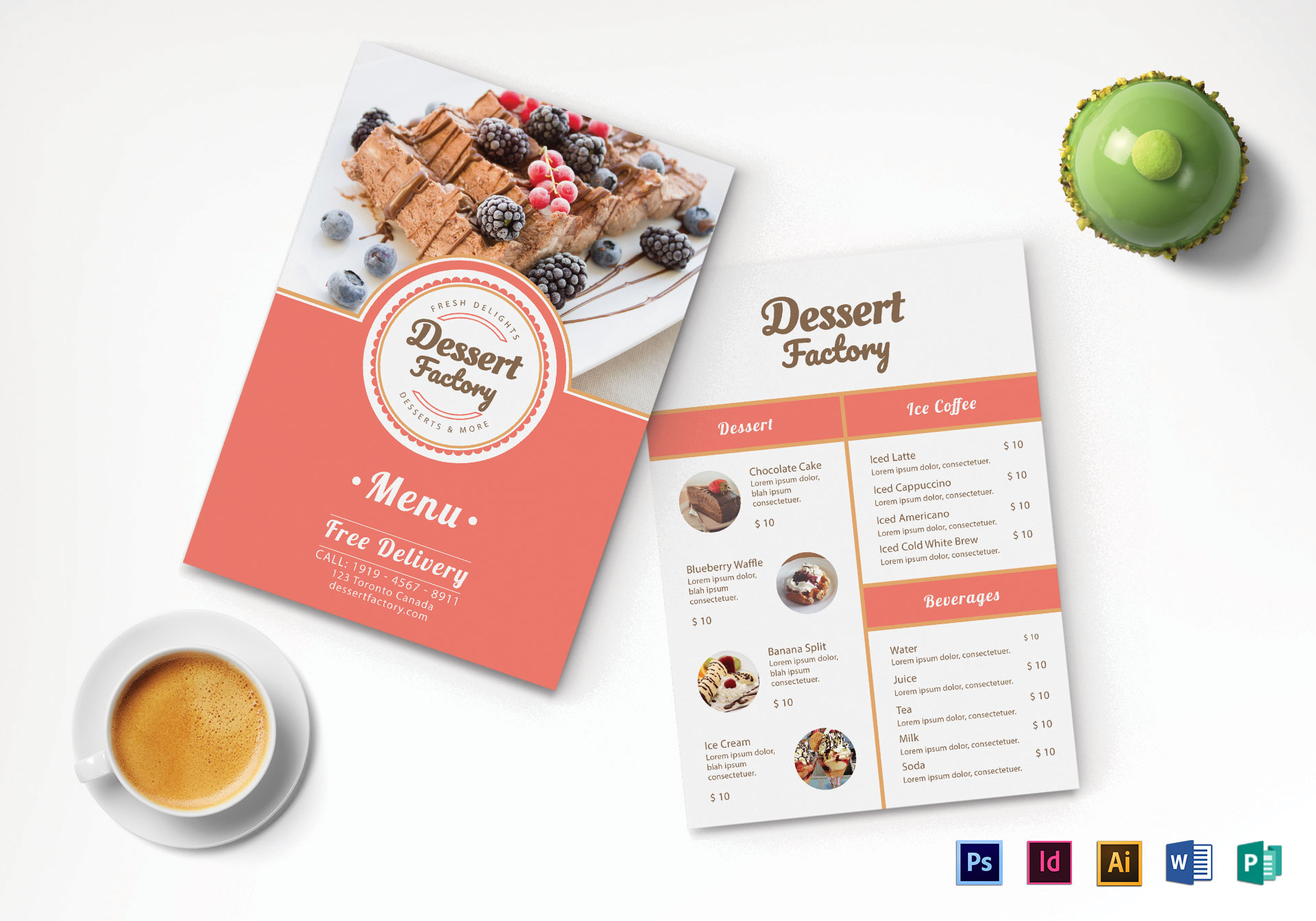 Dessert Menu 9 Free Templates